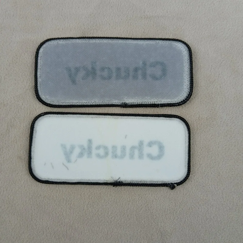 2 Chucky Embroidered Name Patches‎